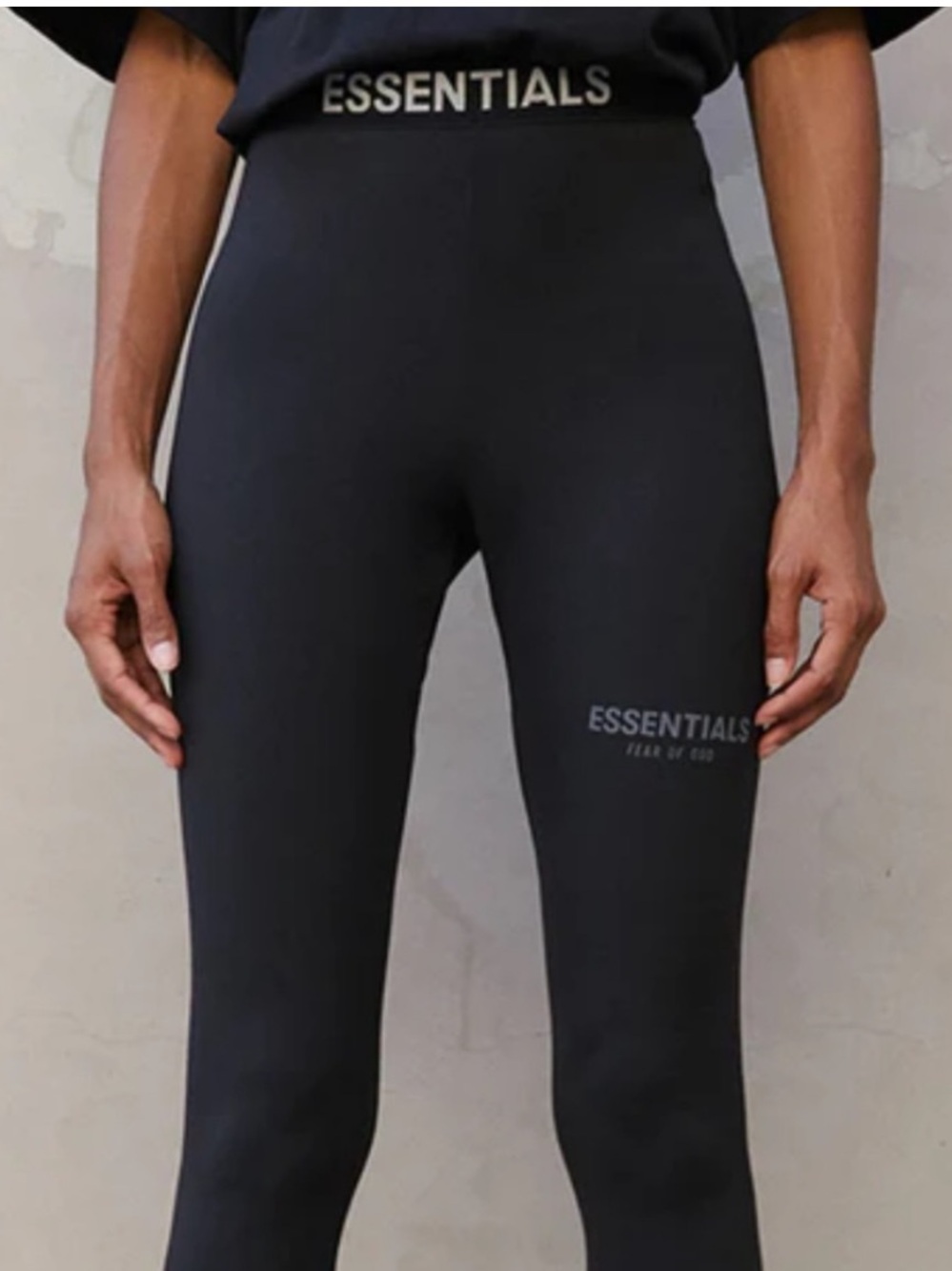 Essentials Fear Of God Black Athletic Leggings
